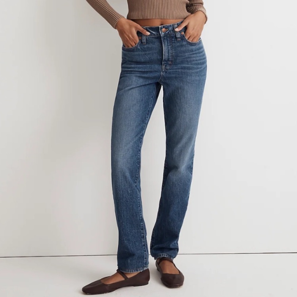 Madewell The Perfect Vintage Jean Sz 26 High Rise Dark Wash Denim